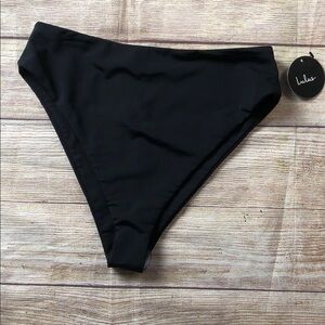Lulu's High Waist Black Bikini Bottom
